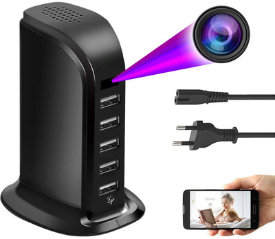 FEERO USB Charger Camera, Spy Camera 5-Port USB HD WiFi Camera for Home Security Camera(1 Channel)