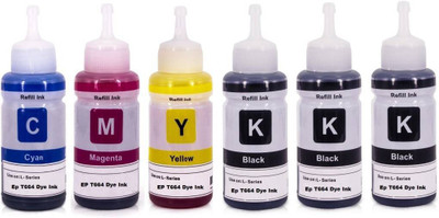 Teqbot Refill Ink for Epson T664 Compatible Epson EcoTank Inkjet L Series Printers Black + Tri Color Combo Pack Ink Bottle Teqbot Refill Ink for Epson T664 Compatible Epson EcoTank Inkjet L Series Printers Black + Tri Color Combo Pack Ink Bottle