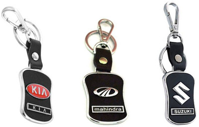 Daiyamondo Kia,Mahindra,Suzuki logo Leather hook Keychain best quality keychain Key Chain