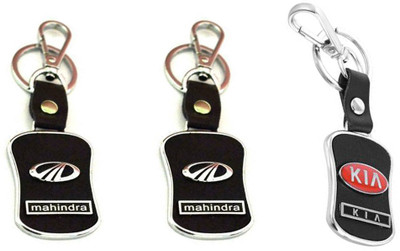 Daiyamondo Mahindra,Kia logo Leather hook Keychain best quality keychain Key Chain