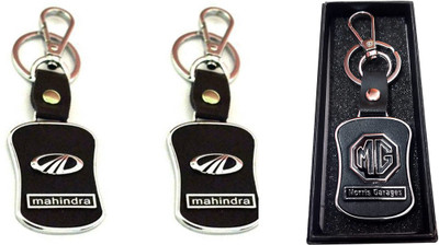 Daiyamondo Mahindra,MG logo Leather hook Keychain best quality keychain Key Chain