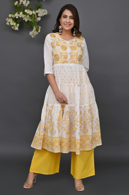 PRAKRTEE Women Kurta Palazzo Set