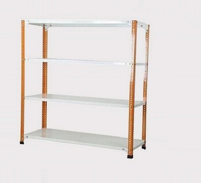 Spacious Heavy-duty power Coating Rack size18X36X59 4 shv...orange Cream color Luggage Rack