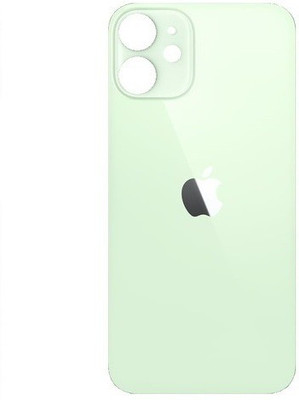 Sandreezz Apple iPhone 12 (with Logo) (Glass) Back Panel(Green)