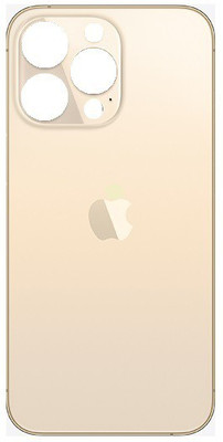 Sandreezz Apple iPhone 13 Pro (with Logo) (Glass) Back Panel(Gold)