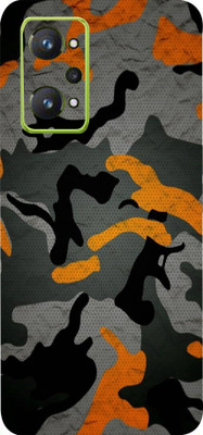 TJ CREATION REALME GT NEO 2 Mobile Skin(Ultra Super Camouflage Military Orange Skin With High Matte Finish.)