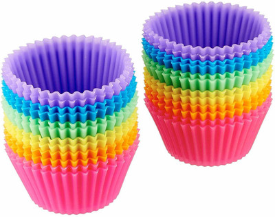 ON GATE Silicone Cupcake/Muffin Mould 12(Pack of 1)