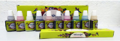 Pidilite Fevicryl Water Based Glass Colours(Set of 10, Multicolor)