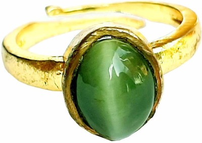 rs gemsexport Brass Cat's Eye Gold Plated Ring