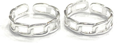 DARSHRAJ 925 Sterling Silver New Desgin Toe Ring For Woman|Girls (Wight 3.16gm) Sterling Silver Toe Ring Set