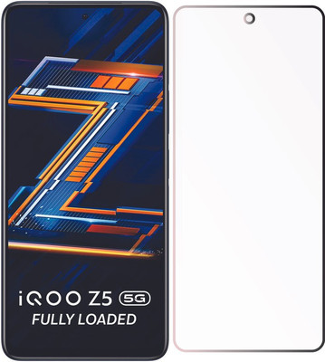 SHAKU Edge To Edge Tempered Glass for iqoo z5 Matte Finish Gaming Screen Guard Full Screen Coverage Except Edges(Pack of 1)
