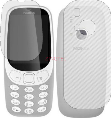 ZINGTEL Front and Back Screen Guard for NOKIA 3310 DS (Front Matte Finish & Back 3d Carbon Fiber)(Pack of 2)