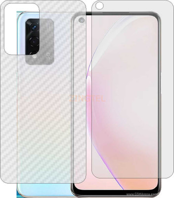 ZINGTEL Front and Back Screen Guard for OPPO A93S 5G (Front Matte Finish & Back 3d Carbon Fiber)(Pack of 2)