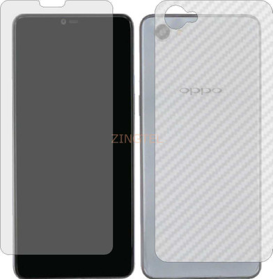ZINGTEL Front and Back Screen Guard for OPPO A3 (Front Matte & Back 3d Carbon Fiber)(Pack of 2)