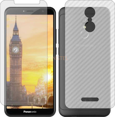 ZINGTEL Front and Back Screen Guard for PANASONIC ELUGA RAY 550 (Front Matte Finish & Back 3d Carbon Fiber)(Pack of 2)