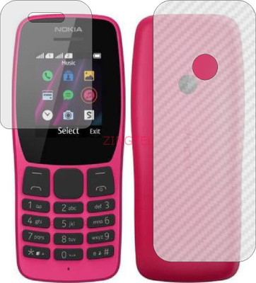 ZINGTEL Front and Back Screen Guard for NOKIA 110 DS 2020 (Front Matte & Back 3d Carbon Fiber)(Pack of 2)