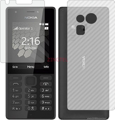 ZINGTEL Front and Back Screen Guard for NOKIA 216 DUAL SIM (Front Matte Finish & Back 3d Carbon Fiber)(Pack of 2)