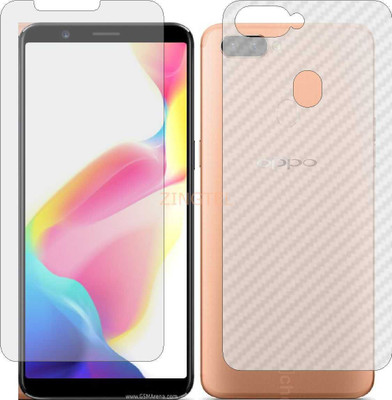 ZINGTEL Front and Back Screen Guard for OPPO R11S PLUS (Front Matte Finish & Back 3d Carbon Fiber)(Pack of 2)