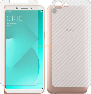 ZINGTEL Front and Back Screen Guard for OPPO CPH1729 (Front Matte Finish & Back 3d Carbon Fiber)(Pack of 2)