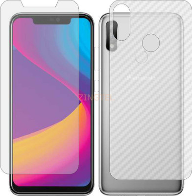 ZINGTEL Front and Back Screen Guard for PANASONIC ELUGA X1 PRO (Front Matte Finish & Back 3d Carbon Fiber)(Pack of 2)