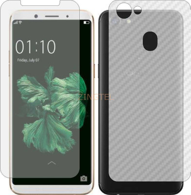 ZINGTEL Front and Back Screen Guard for OPPO F5 (Front Matte Finish & Back 3d Carbon Fiber)(Pack of 2)