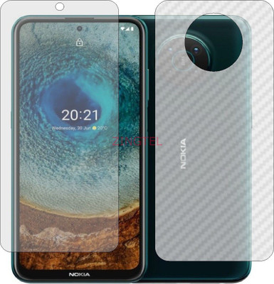 ZINGTEL Front and Back Screen Guard for NOKIA X10 (Front Matte & Back 3d Carbon Fiber)(Pack of 2)