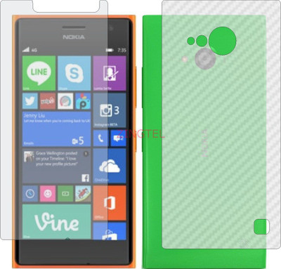 ZINGTEL Front and Back Screen Guard for NOKIA LUMIA 730 DUAL SIM (Front Matte Finish & Back 3d Carbon Fiber)(Pack of 2)