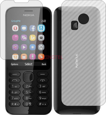 ZINGTEL Front and Back Screen Guard for NOKIA 222 (Front Matte Finish & Back 3d Carbon Fiber)(Pack of 2)