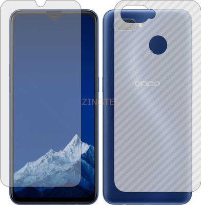 ZINGTEL Front and Back Screen Guard for OPPO A11 K (Front Matte Finish & Back 3d Carbon Fiber)(Pack of 2)