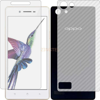 ZINGTEL Front and Back Screen Guard for OPPO A33 2020 (Front Matte Finish & Back 3d Carbon Fiber)(Pack of 2)