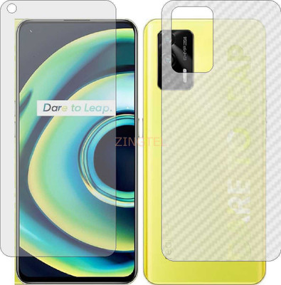 ZINGTEL Front and Back Screen Guard for REALME Q3 PRO 5G (Front Matte Finish & Back 3d Carbon Fiber)(Pack of 2)