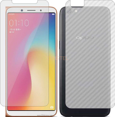ZINGTEL Front and Back Screen Guard for OPPO F5 PLUS (Front Matte Finish & Back 3d Carbon Fiber)(Pack of 2)