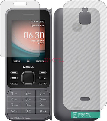 ZINGTEL Front and Back Screen Guard for NOKIA 6300 4G (Front Matte Finish & Back 3d Carbon Fiber)(Pack of 2)
