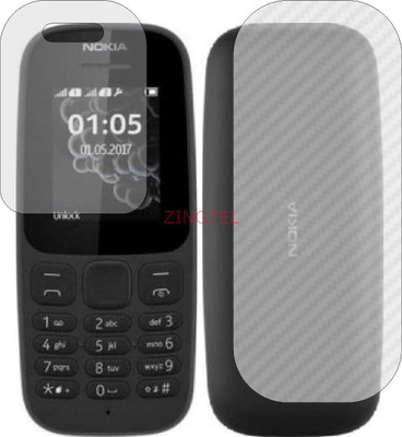 ZINGTEL Front and Back Screen Guard for NOKIA TA 1299 (Front Matte Finish & Back 3d Carbon Fiber)(Pack of 2)