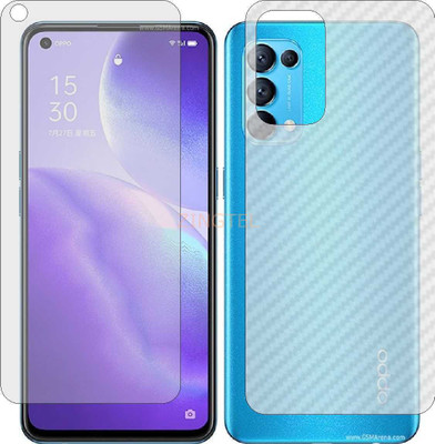 ZINGTEL Front and Back Screen Guard for OPPO FIND X3 LITE (Front Matte Finish & Back 3d Carbon Fiber)(Pack of 2)