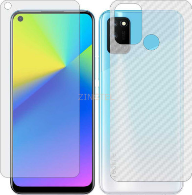 ZINGTEL Front and Back Screen Guard for REALME 7 I (Front Matte Finish & Back 3d Carbon Fiber)(Pack of 2)