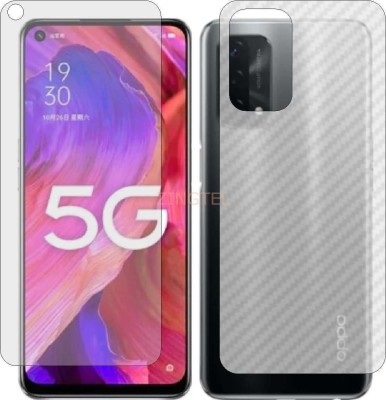 ZINGTEL Front and Back Screen Guard for OPPO A93 5G (Front Matte Finish & Back 3d Carbon Fiber)(Pack of 2)