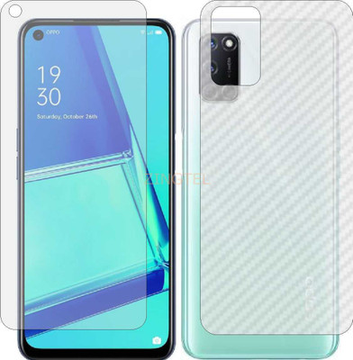 ZINGTEL Front and Back Screen Guard for OPPO A52 (Front Matte Finish & Back 3d Carbon Fiber)(Pack of 2)