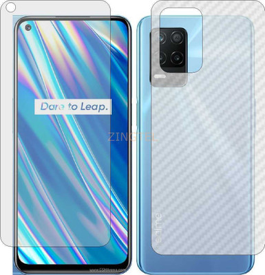 ZINGTEL Front and Back Screen Guard for REALME Q3I 5G (Front Matte Finish & Back 3d Carbon Fiber)(Pack of 2)