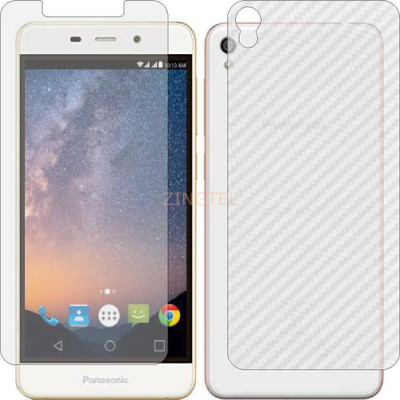 ZINGTEL Front and Back Screen Guard for PANASONIC ELUGA ARC 2 (Front Matte Finish & Back 3d Carbon Fiber)(Pack of 2)
