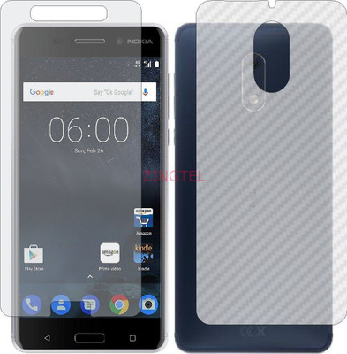 ZINGTEL Front and Back Screen Guard for NOKIA 6 (Front Matte Finish & Back 3d Carbon Fiber)(Pack of 2)