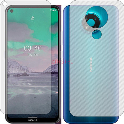 ZINGTEL Front and Back Screen Guard for NOKIA 3 4 (Front Matte Finish & Back 3d Carbon Fiber)(Pack of 2)