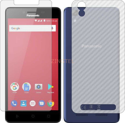 ZINGTEL Front and Back Screen Guard for PANASONIC P95 (Front Matte Finish & Back 3d Carbon Fiber)(Pack of 2)