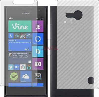 ZINGTEL Front and Back Screen Guard for NOKIA LUMIA 735 (Front Matte Finish & Back 3d Carbon Fiber)(Pack of 2)