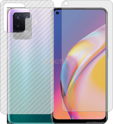 ZINGTEL Front and Back Screen Guard for OPPO CPH2217 (Front Matte Finish & Back 3d Carbon Fiber)(Pack of 2)