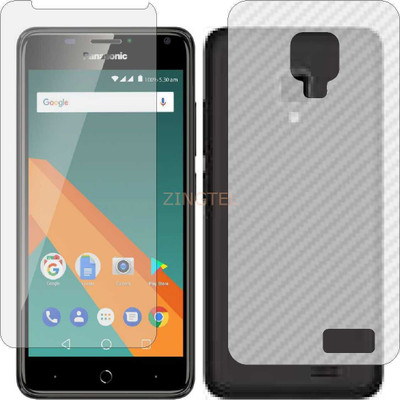 ZINGTEL Front and Back Screen Guard for PANASONIC P9 (Front Matte Finish & Back 3d Carbon Fiber)(Pack of 2)