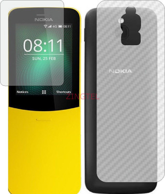 ZINGTEL Front and Back Screen Guard for NOKIA 8110 4G (Front Matte Finish & Back 3d Carbon Fiber)(Pack of 2)