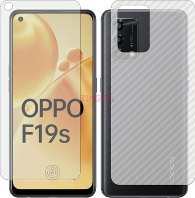 ZINGTEL Front and Back Screen Guard for OPPO CPH2223 (Front Matte Finish & Back 3d Carbon Fiber)(Pack of 2)