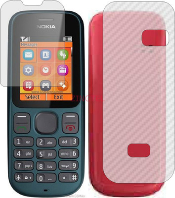 ZINGTEL Front and Back Screen Guard for NOKIA 100 (Front Matte Finish & Back 3d Carbon Fiber)(Pack of 2)