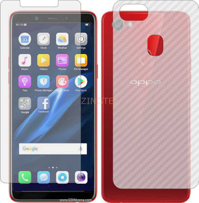 ZINGTEL Front and Back Screen Guard for OPPO F7 YOUTH (Front Matte Finish & Back 3d Carbon Fiber)(Pack of 2)